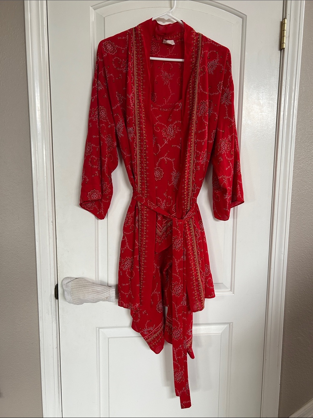 Natori Red Floral 3-piece Lounge Set-L